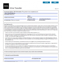 Wire Transfer Form