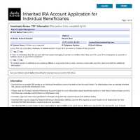 Inherited IRA Account Application