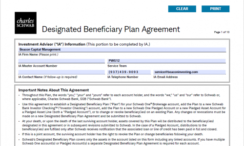 TOD Beneficiary Form