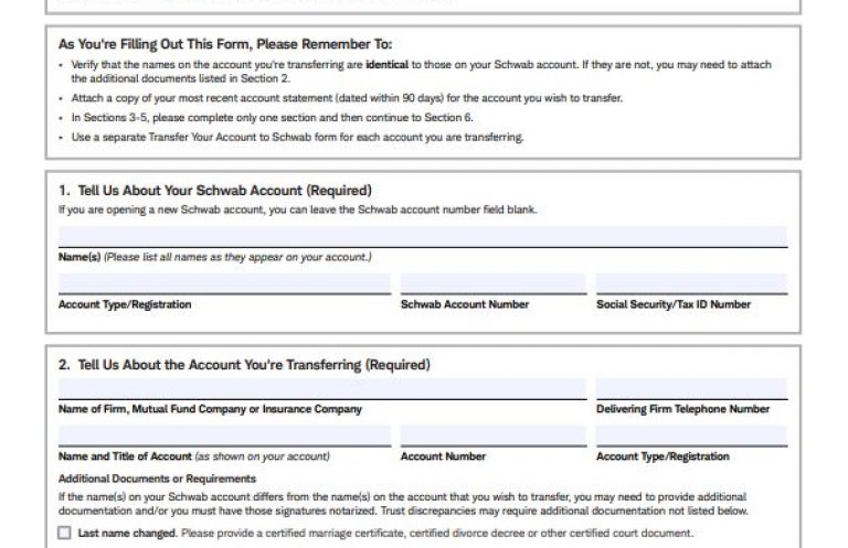 Transfer Form - Schwab